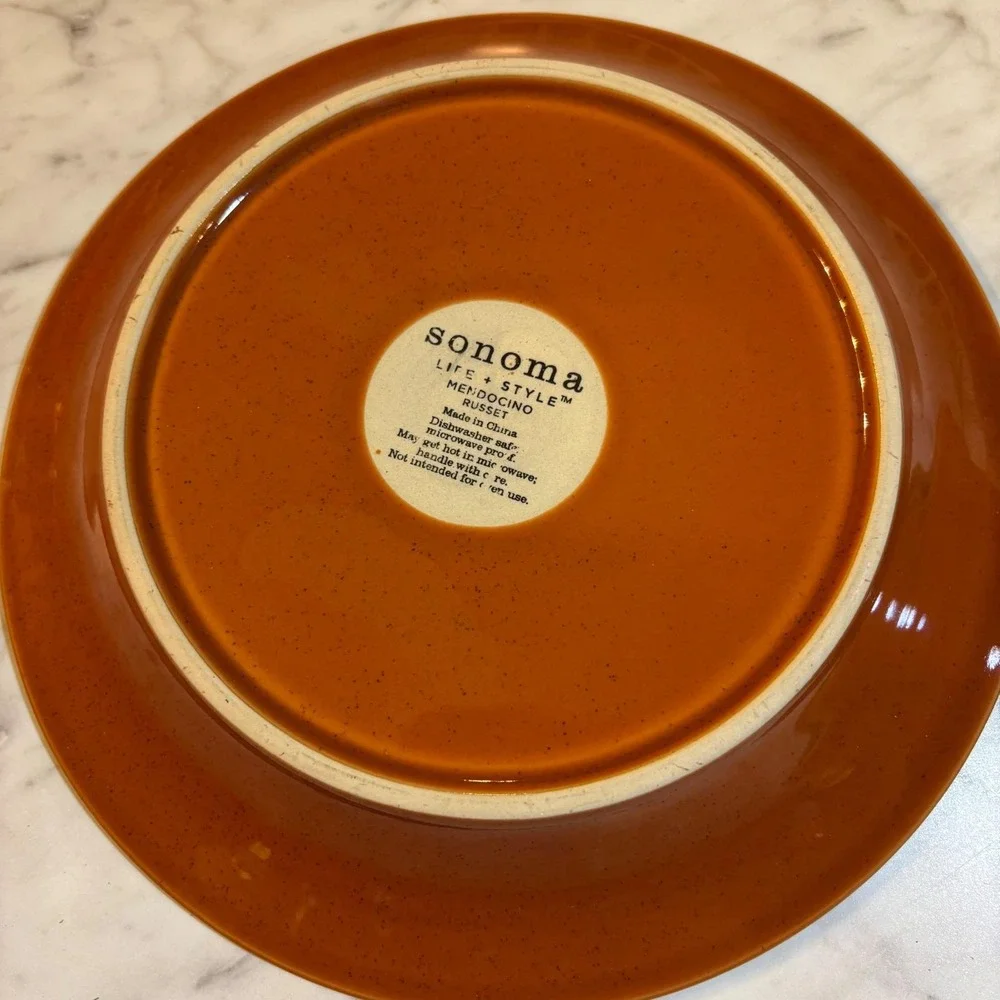 Sonoma Life + Style Mendocino Russet Speckled Stoneware Pasta Bowls Set of 2
